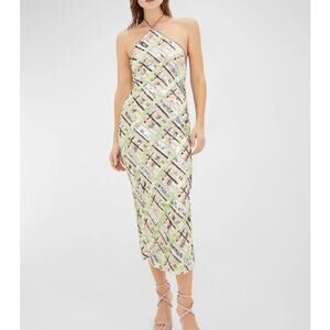 Veronica Beard Cherie Sequin Halter Midi Dress